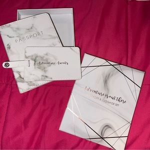 Marble luggage tag/ passport holder